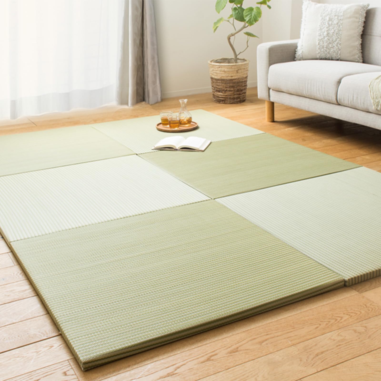 Amazon｜置き畳 ユニット畳 82×82cm 厚さ25mm 【6枚セット】 半畳 6畳